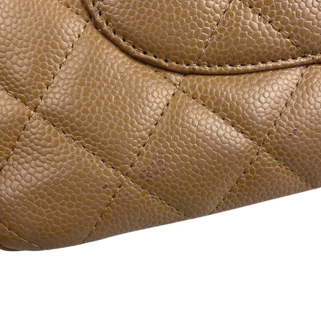 シャネル ココマーク チェーン トートバッグ ショルダーバッグ マトラッセ PST トートバッグ キャビアスキン ベージュ レディース 【中古】brbag