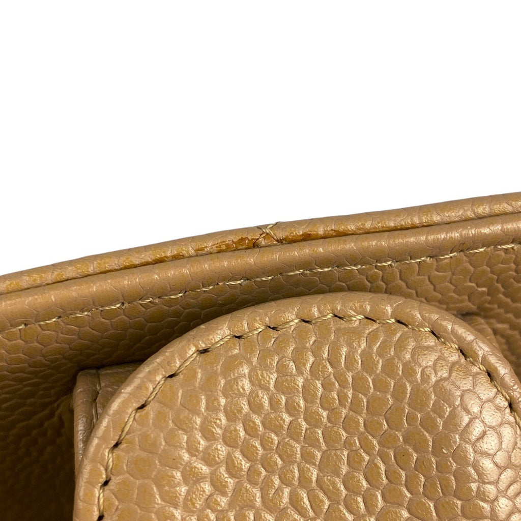 シャネル ココマーク チェーン トートバッグ ショルダーバッグ マトラッセ PST トートバッグ キャビアスキン ベージュ レディース 【中古】brbag