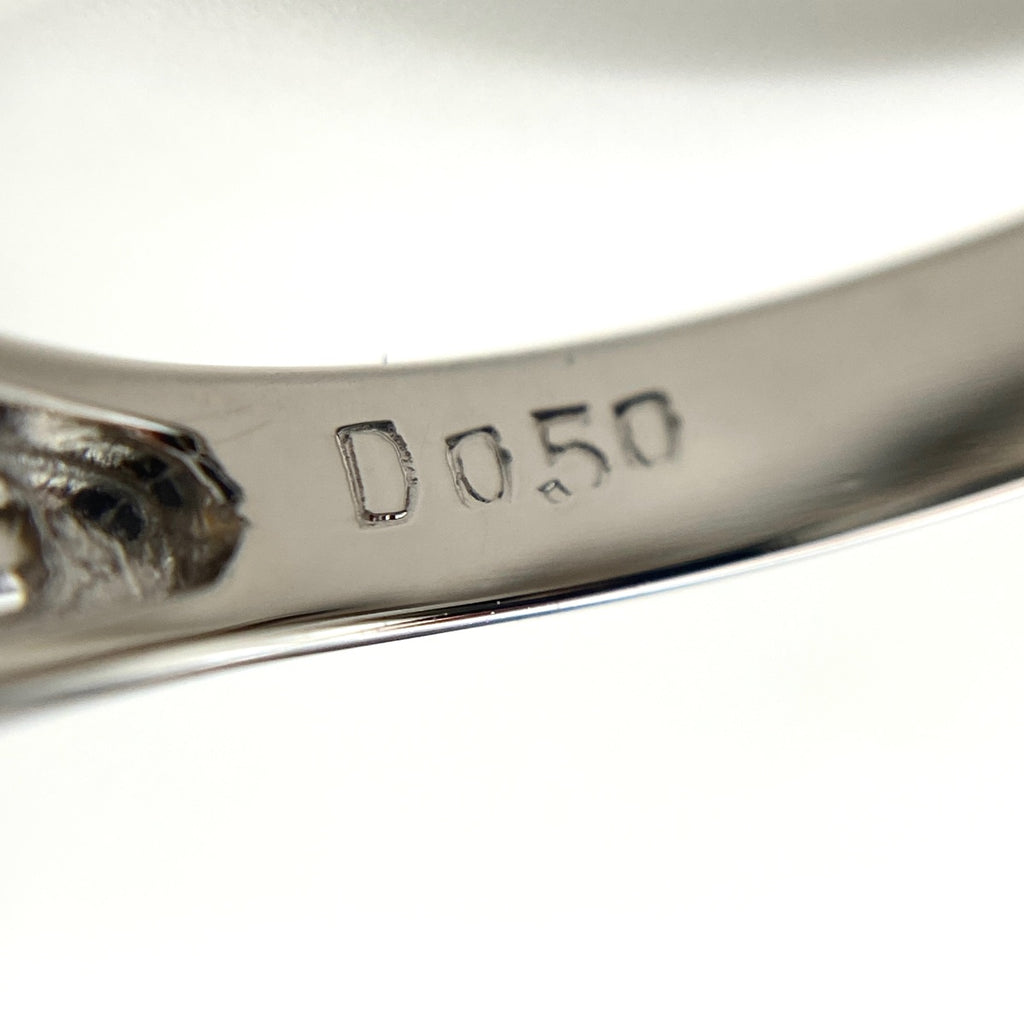 パールデザインリング プラチナ 指輪 真珠 メレダイヤ リング 16.5号 Pt900 パール ダイヤモンド レディース 【中古】nbjwl