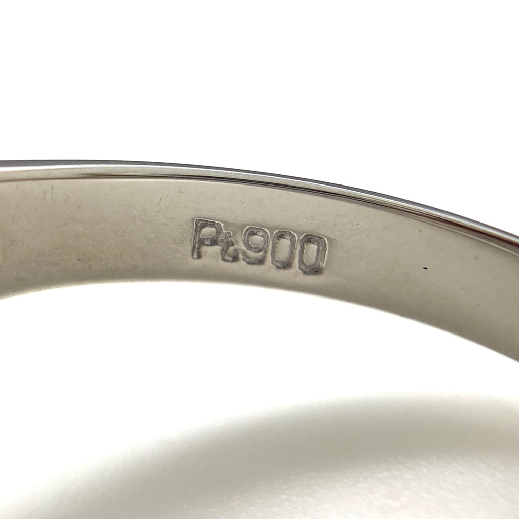 パールデザインリング プラチナ 指輪 真珠 メレダイヤ リング 16.5号 Pt900 パール ダイヤモンド レディース 【中古】nbjwl