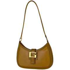 グッチ ロゴ ショルダーバッグ ワンショルダー ショルダーバッグ レザー ブラウン 0014141 レディース 【中古】brbag