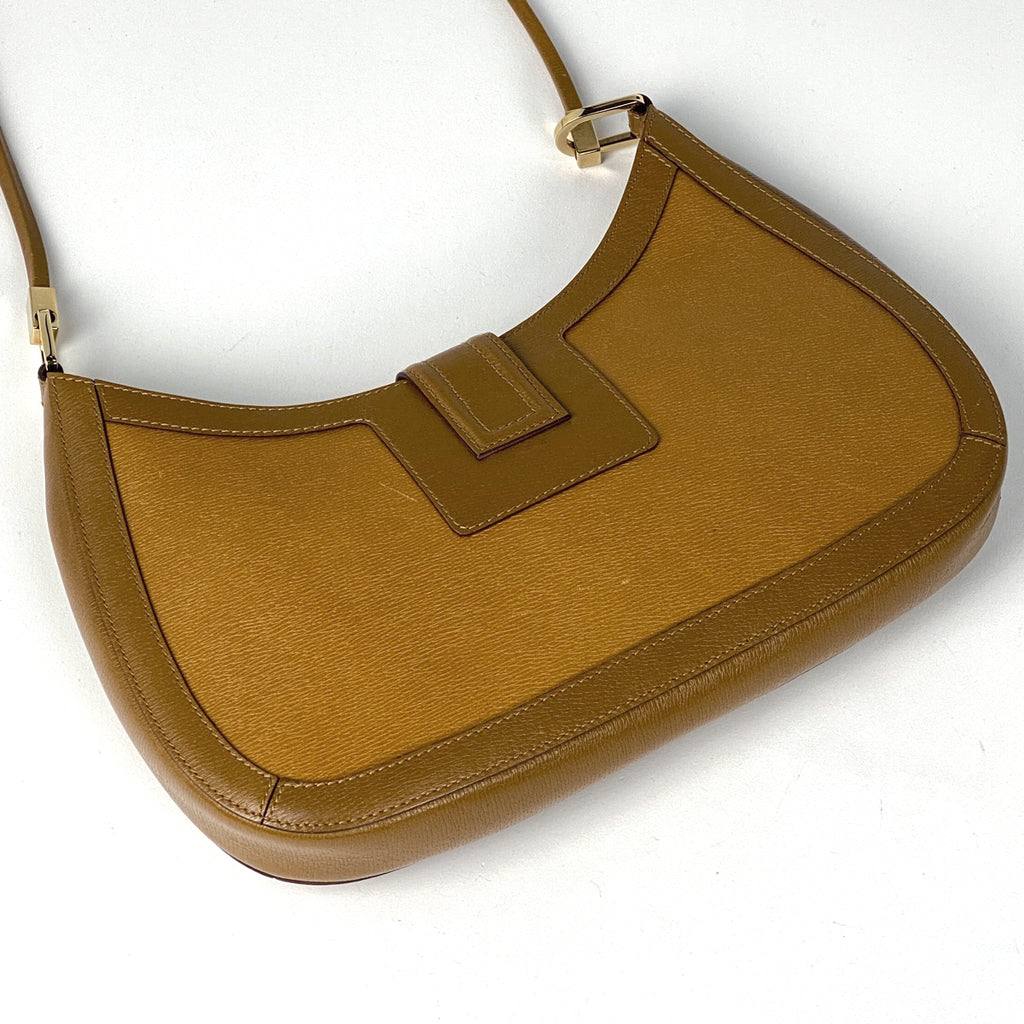 グッチ ロゴ ショルダーバッグ ワンショルダー ショルダーバッグ レザー ブラウン 0014141 レディース 【中古】brbag