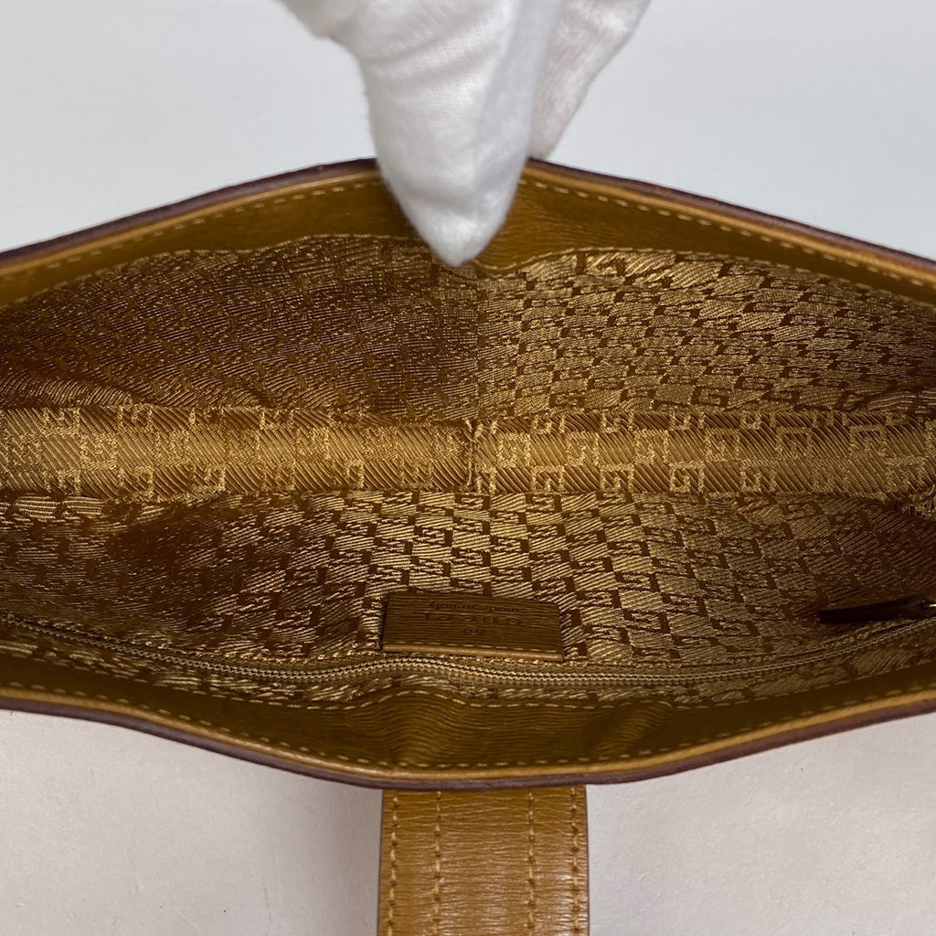 グッチ ロゴ ショルダーバッグ ワンショルダー ショルダーバッグ レザー ブラウン 0014141 レディース 【中古】brbag