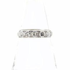 メレダイヤ デザインリング プラチナ 指輪 リング 15号 Pt850 ダイヤモンド レディース 【中古】nbjwl