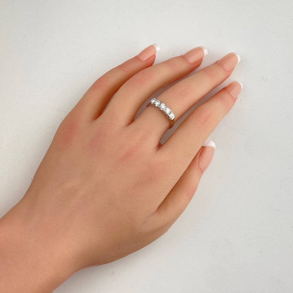 メレダイヤ デザインリング プラチナ 指輪 リング 15号 Pt850 ダイヤモンド レディース 【中古】nbjwl