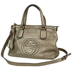 グッチ ソーホー ハンドバッグ 2WAY ショルダーバッグ フリンジ ハンドバッグ レザー ゴールド 308362 レディース 【中古】brbag