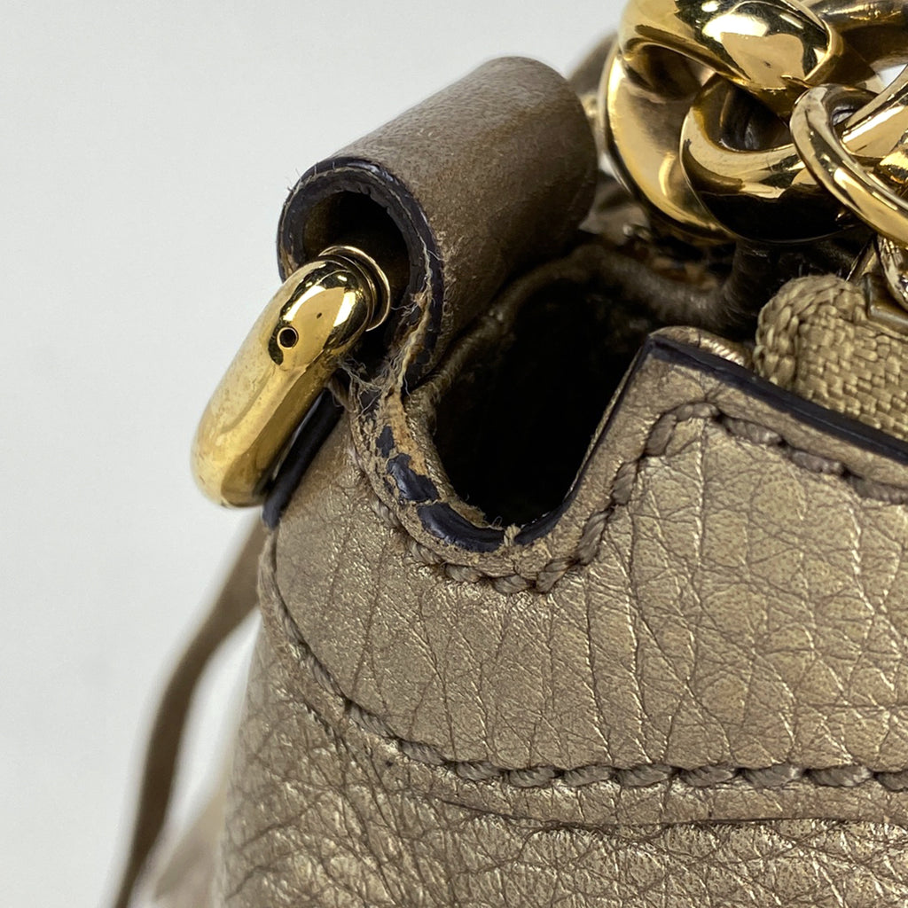 グッチ ソーホー ハンドバッグ 2WAY ショルダーバッグ フリンジ ハンドバッグ レザー ゴールド 308362 レディース 【中古】brbag