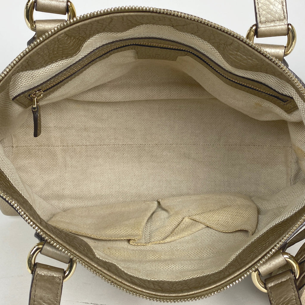 グッチ ソーホー ハンドバッグ 2WAY ショルダーバッグ フリンジ ハンドバッグ レザー ゴールド 308362 レディース 【中古】brbag