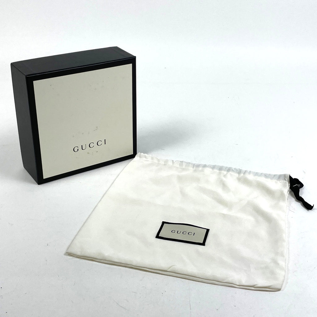 グッチ ダブルG スリムベルト GGマーモント ベルト レザー ブラック レディース 【中古】brbag