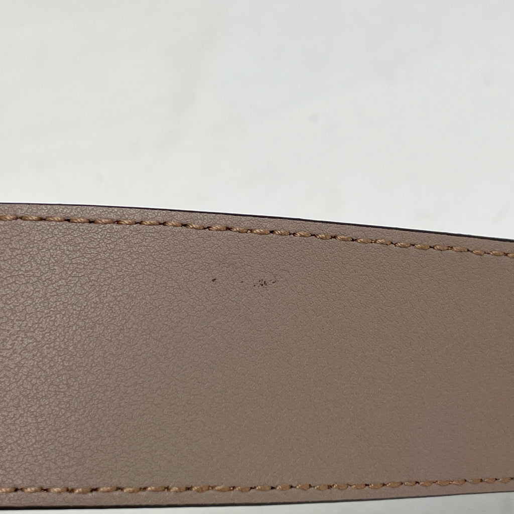 グッチ ダブルG ワイドベルト GGマーモント ベルト レザー ブラウン レディース 【中古】brbag