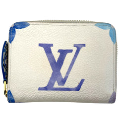ルイ・ヴィトン ジッピー コインパース カードケース ラウンドファスナー バイ ザ プール コインケース モノグラムジャイアント ホワイト ブルー M82417 レディース 【中古】brbag