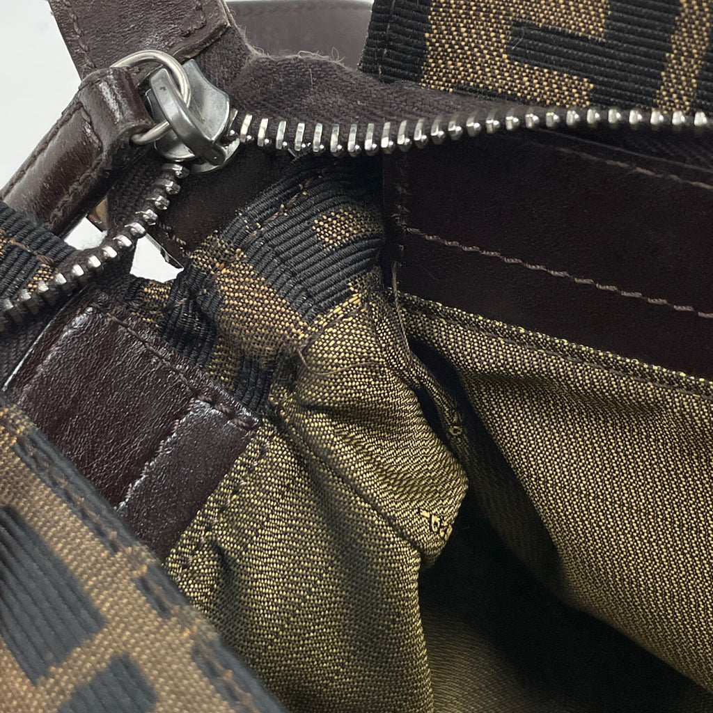 フェンディ ズッカ柄 ショルダーバッグ マンマバゲット ワンショルダー ショルダーバッグ キャンバス ブラウン レディース 【中古】brbag