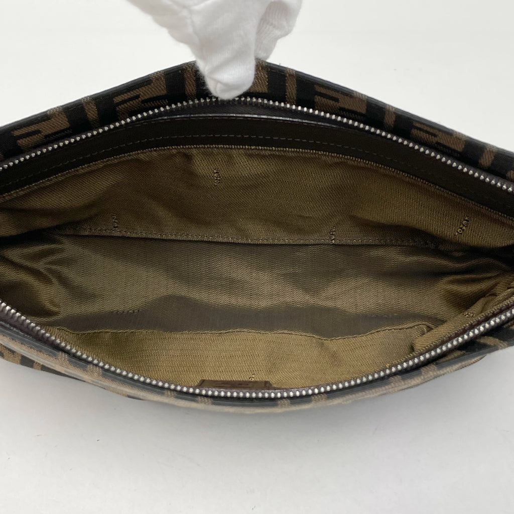 フェンディ ズッカ柄 ショルダーバッグ マンマバゲット ワンショルダー ショルダーバッグ キャンバス ブラウン レディース 【中古】brbag