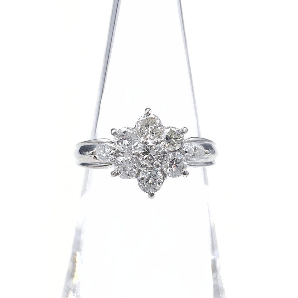 メレダイヤ デザインリング プラチナ 指輪 リング 11号 Pt900 ダイヤモンド レディース 【中古】nbjwl