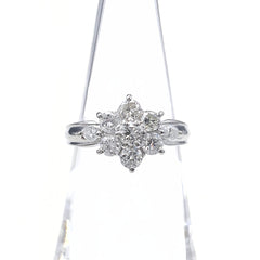 メレダイヤ デザインリング プラチナ 指輪 リング 11号 Pt900 ダイヤモンド レディース 【中古】nbjwl