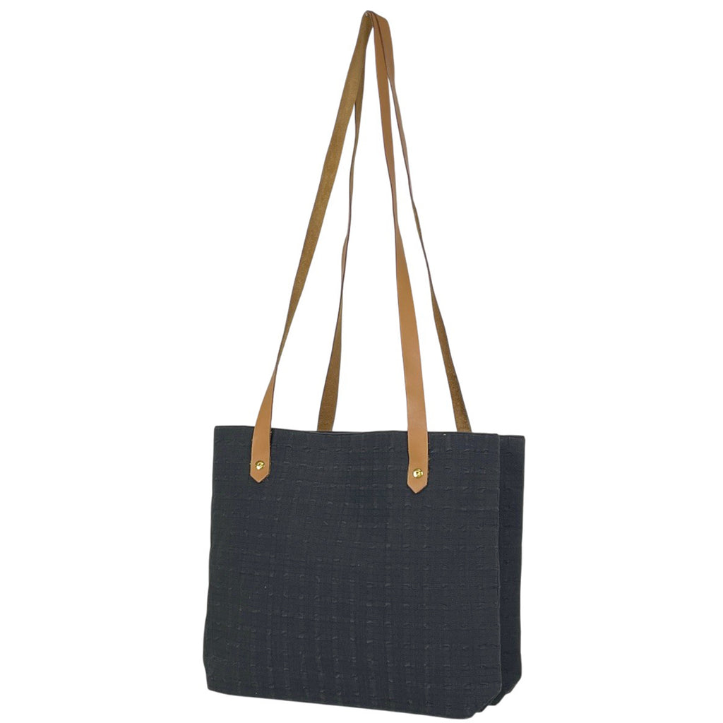 エルメス アメダバ カバ ドゥ ポッシュ ショルダーバッグ トートバッグ キャンバス ブラック レディース 【中古】brbag