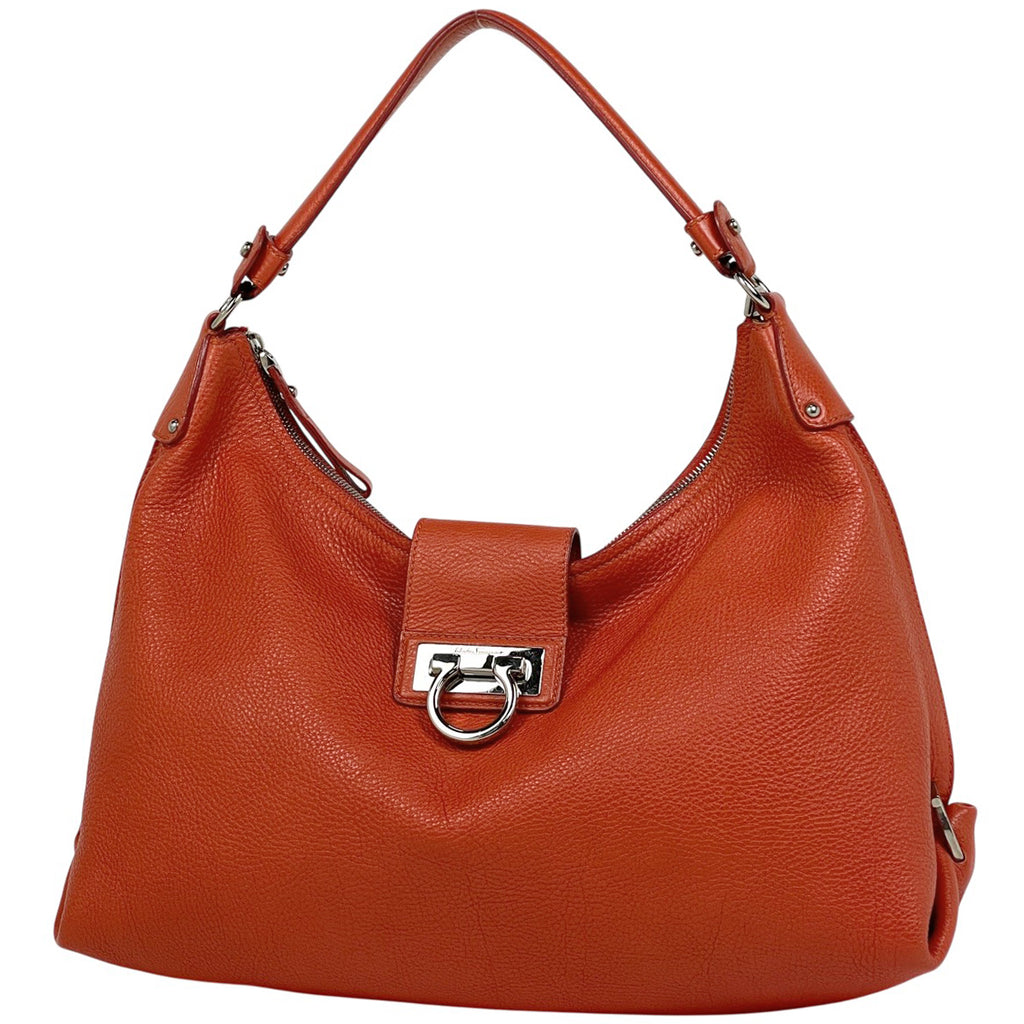 サルヴァトーレフェラガモ ガンチーニ ショルダーバッグ ワンショルダー ショルダーバッグ レザー レッド レディース 【中古】brbag