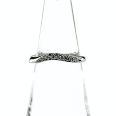 ミキモト メレダイヤ デザインリング リング 10.5号 Pt950 ダイヤモンド レディース ブランドジュエリー 【中古】brjwl