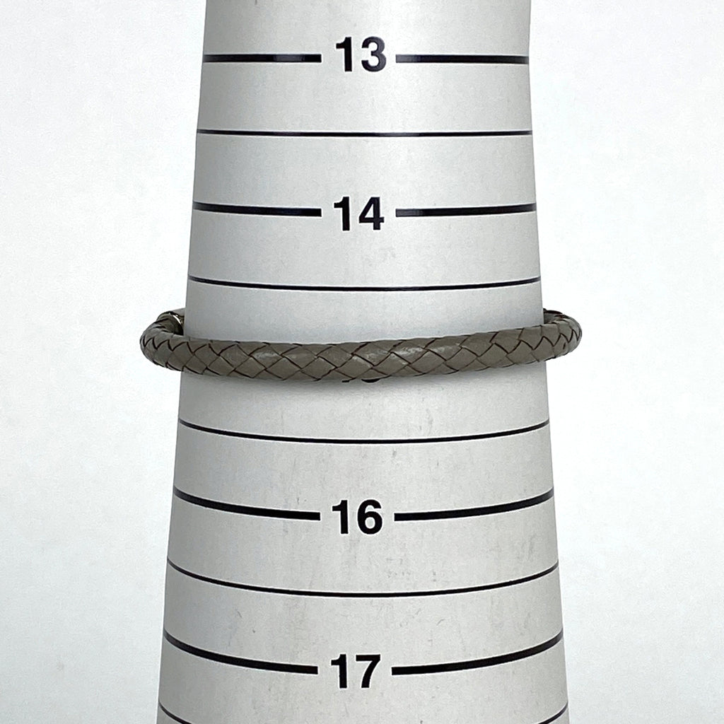 エルメス ジャンボ ブレスレット 腕輪 フック ブレスレット シルバーメッキ レザー シルバー グレー レディース 【中古】bracc