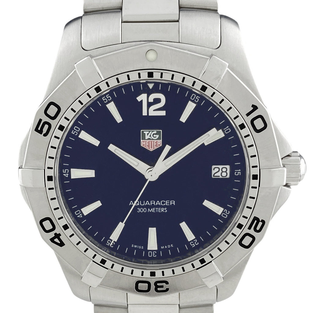 タグホイヤー アクアレーサー WAF1113 腕時計 SS クォーツ ネイビー メンズ 【中古】wtcbb