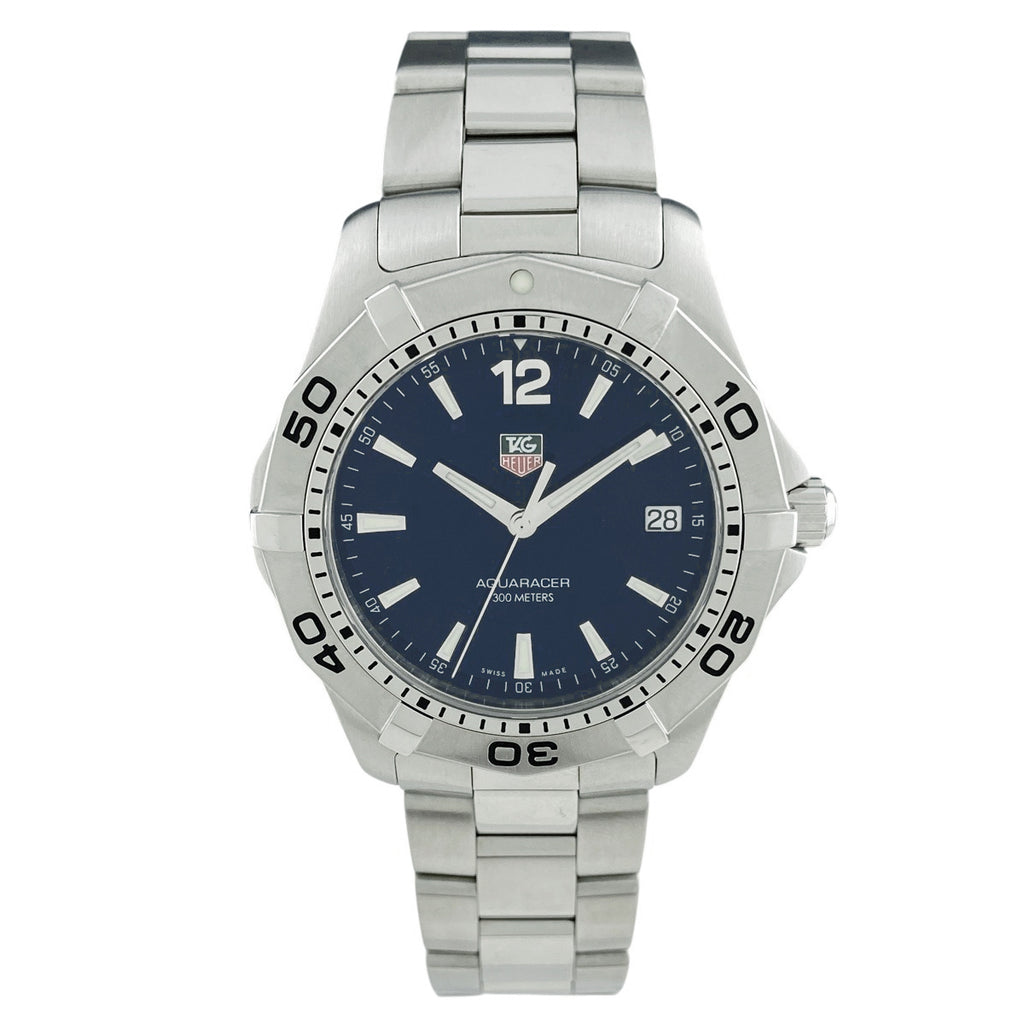 タグホイヤー アクアレーサー WAF1113 腕時計 SS クォーツ ネイビー メンズ 【中古】wtcbb