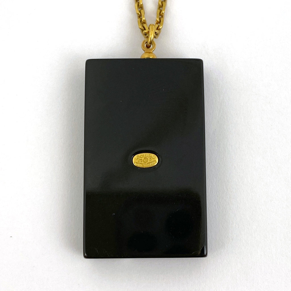 シャネル ココマーク ネックレス カメリア ネックレス GP ゴールド ブラック レディース 【中古】bracc