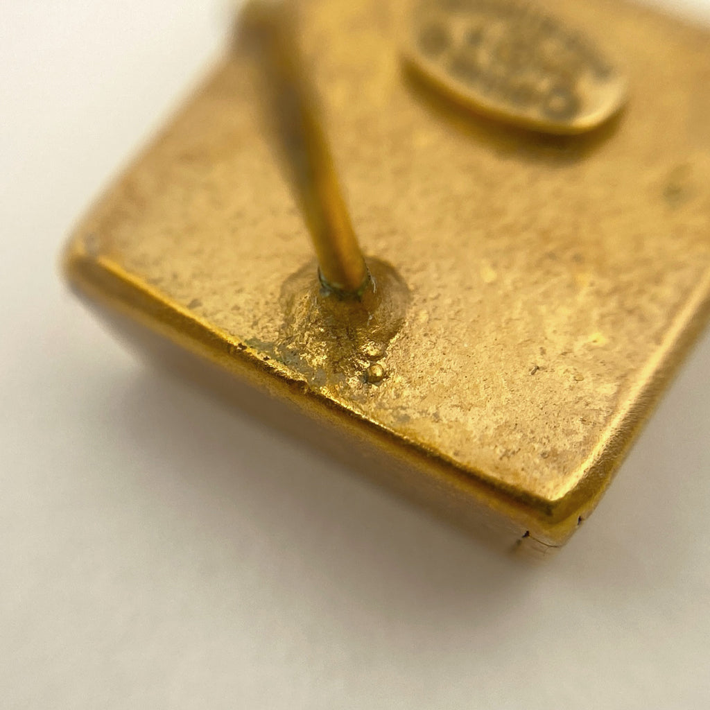 シャネル ココマーク ピアス スクエア ピアス GP ゴールド ブラック レディース 【中古】bracc