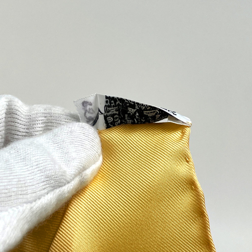 エルメス カレ 90 LES JARDINS D'ARMENIE アルメニアの楽園 スカーフ シルク イエロー マルチカラー レディース 【中古】brbag