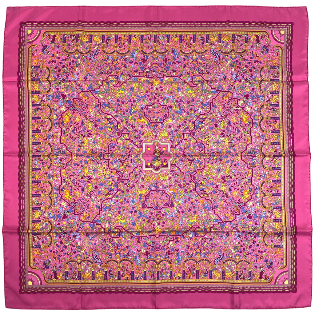エルメス カレ 90 LES JARDINS D'ARMENIE アルメニアの楽園 スカーフ シルク レディース 【中古】brbag