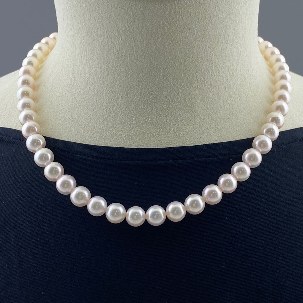 パール デザインネックレス シルバー 真珠 silver ネックレス SV パール レディース 【中古】nbjwl