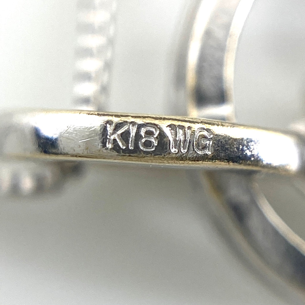 メレダイヤ デザインネックレス WG ホワイトゴールド ペンダント ネックレス K18 WG ダイヤモンド レディース 【中古】nbjwl