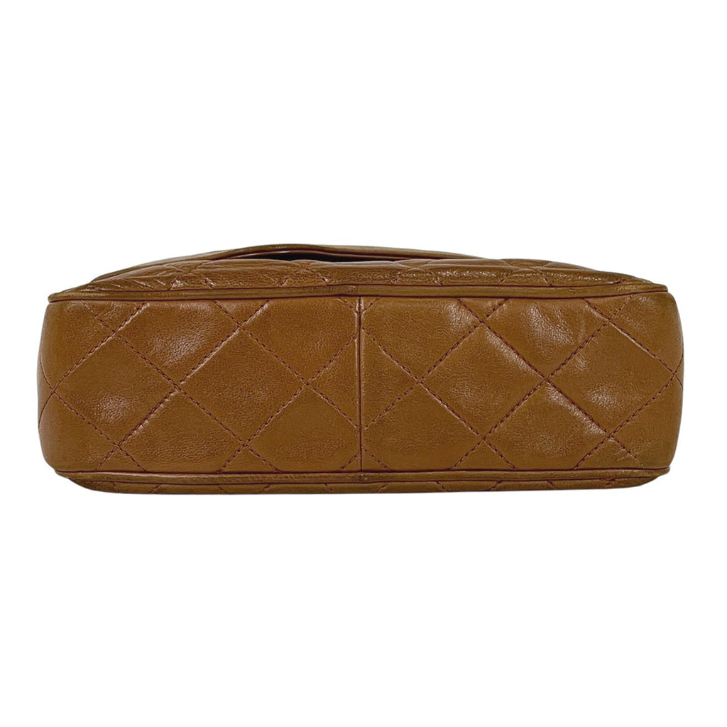 シャネル ココマーク フリンジ チェーン ショルダーバッグ タッセル マトラッセ ショルダーバッグ レザー ブラウン レディース 【中古】brbag