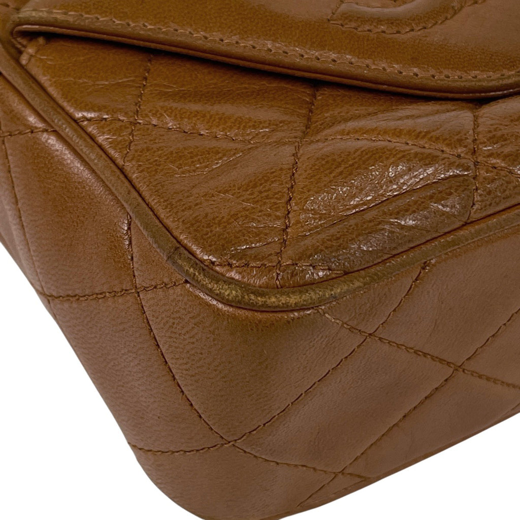 シャネル ココマーク フリンジ チェーン ショルダーバッグ タッセル マトラッセ ショルダーバッグ レザー ブラウン レディース 【中古】brbag