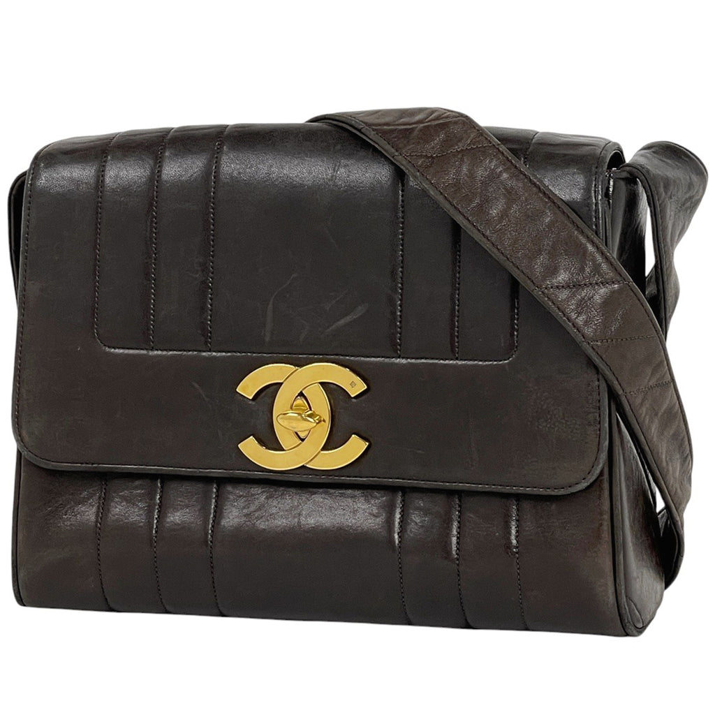 シャネル マドモアゼル ショルダーバッグ ココマーク ショルダーバッグ レザー ブラック レディース 【中古】brbag