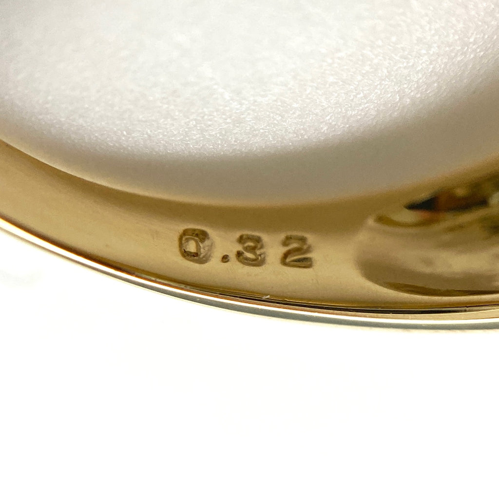 メレダイヤ デザインリング YG イエローゴールド 指輪 リング 12号 K18 ダイヤモンド レディース 【中古】nbjwl