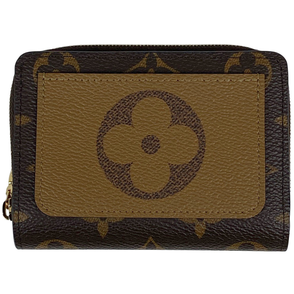 ルイ・ヴィトン ポルトフォイユ ルー 小銭入れ 札入れ ラウンドファスナー 二つ折り財布 モノグラム ブラウン M81461 レディース 【中古】brbag