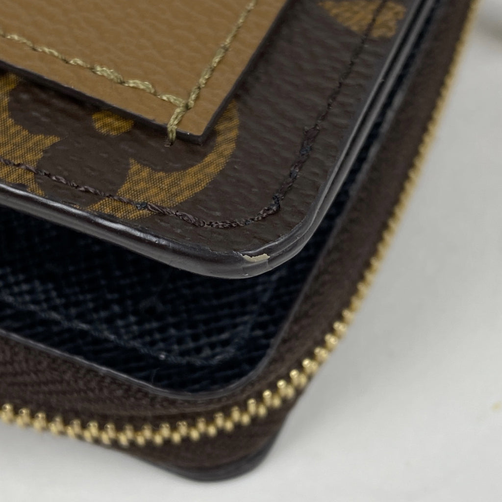 ルイ・ヴィトン ポルトフォイユ ルー 小銭入れ 札入れ ラウンドファスナー 二つ折り財布 モノグラム ブラウン M81461 レディース 【中古】brbag