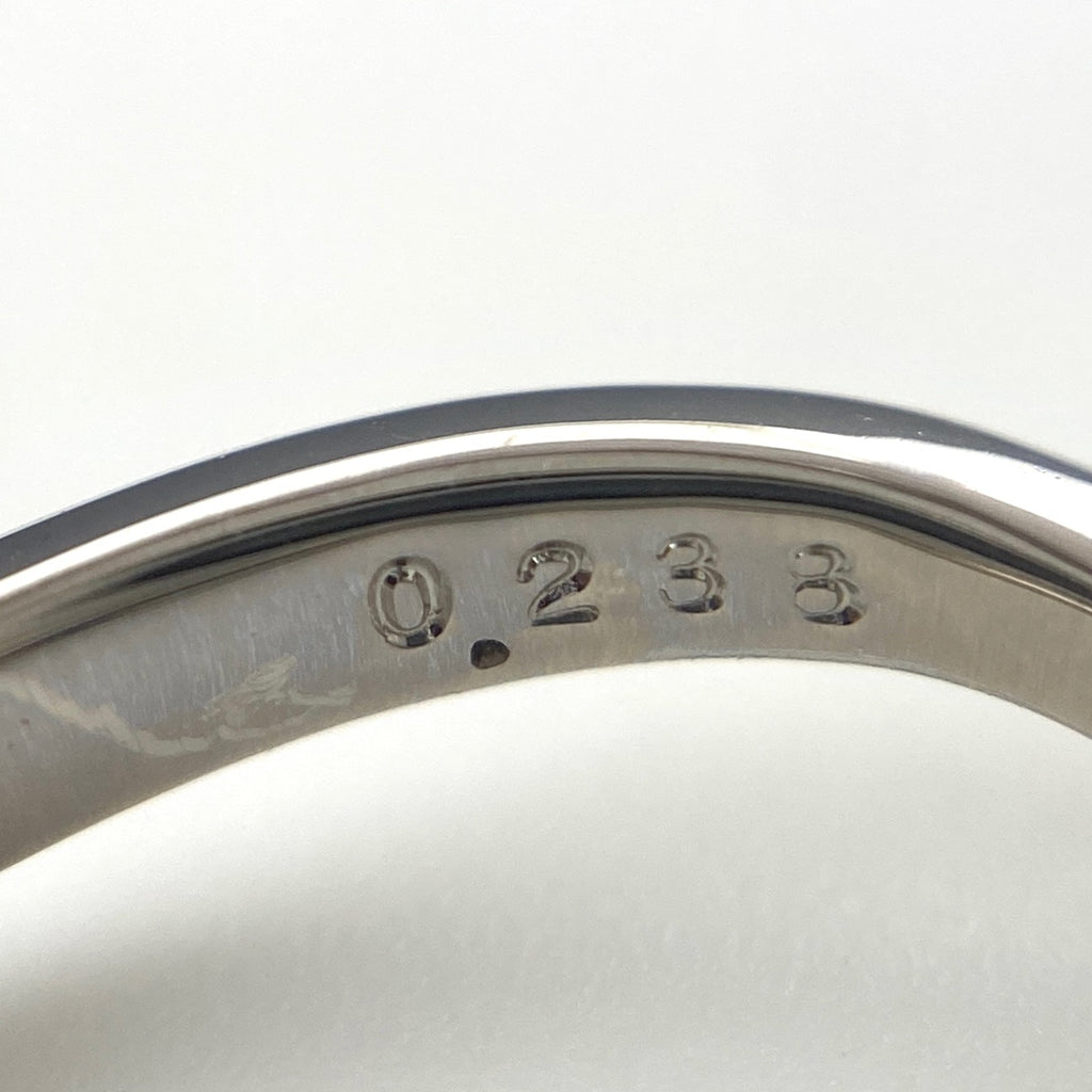 ヨンドシー メレダイヤ デザインリング プラチナ 指輪 ソリティア ソリテール リング 8号 Pt950 ダイヤモンド レディース 【中古】brjwl