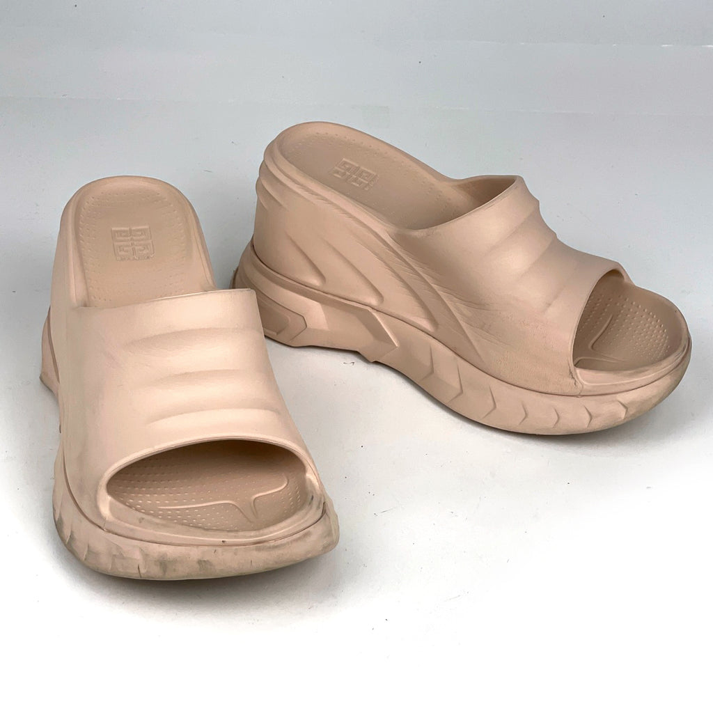 ジバンシィ マシュマロ ウェッジ サンダル 厚底 メンズ 靴 サンダル ラバー ピンクベージュ レディース 【中古】brapp