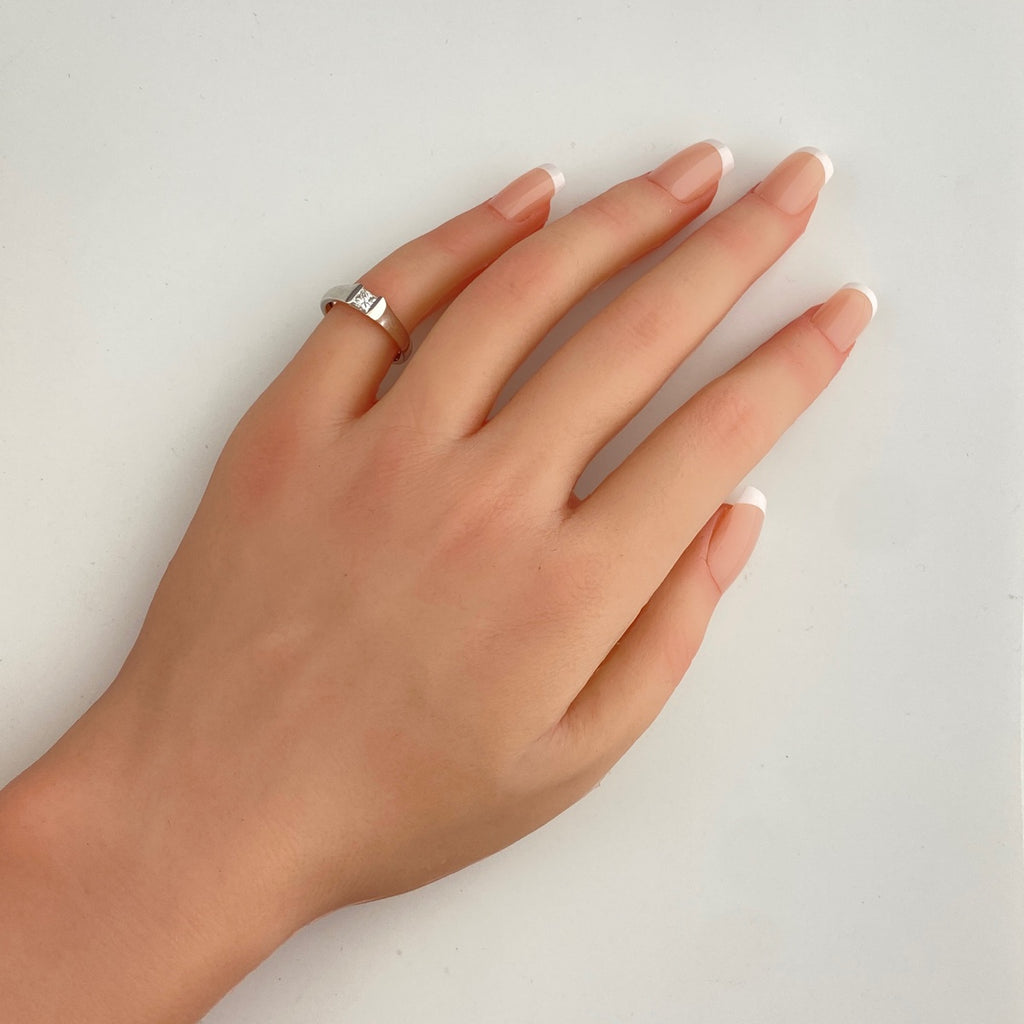 ダイヤモンド デザインリング プラチナ 指輪 リング 10号 Pt950 ダイヤモンド レディース 【中古】nbjwl