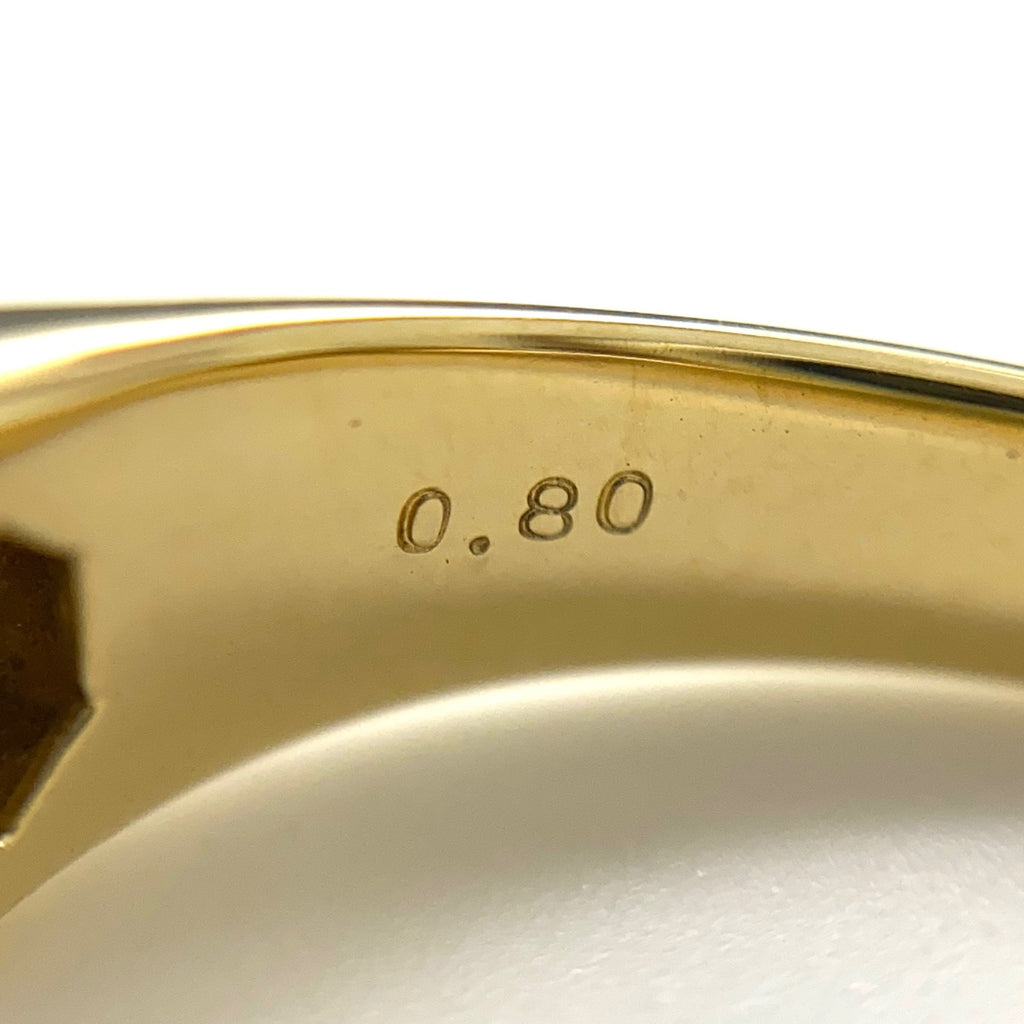 メレダイヤ デザインリング YG イエローゴールド 指輪 リング 10号 K18 ダイヤモンド レディース 【中古】nbjwl