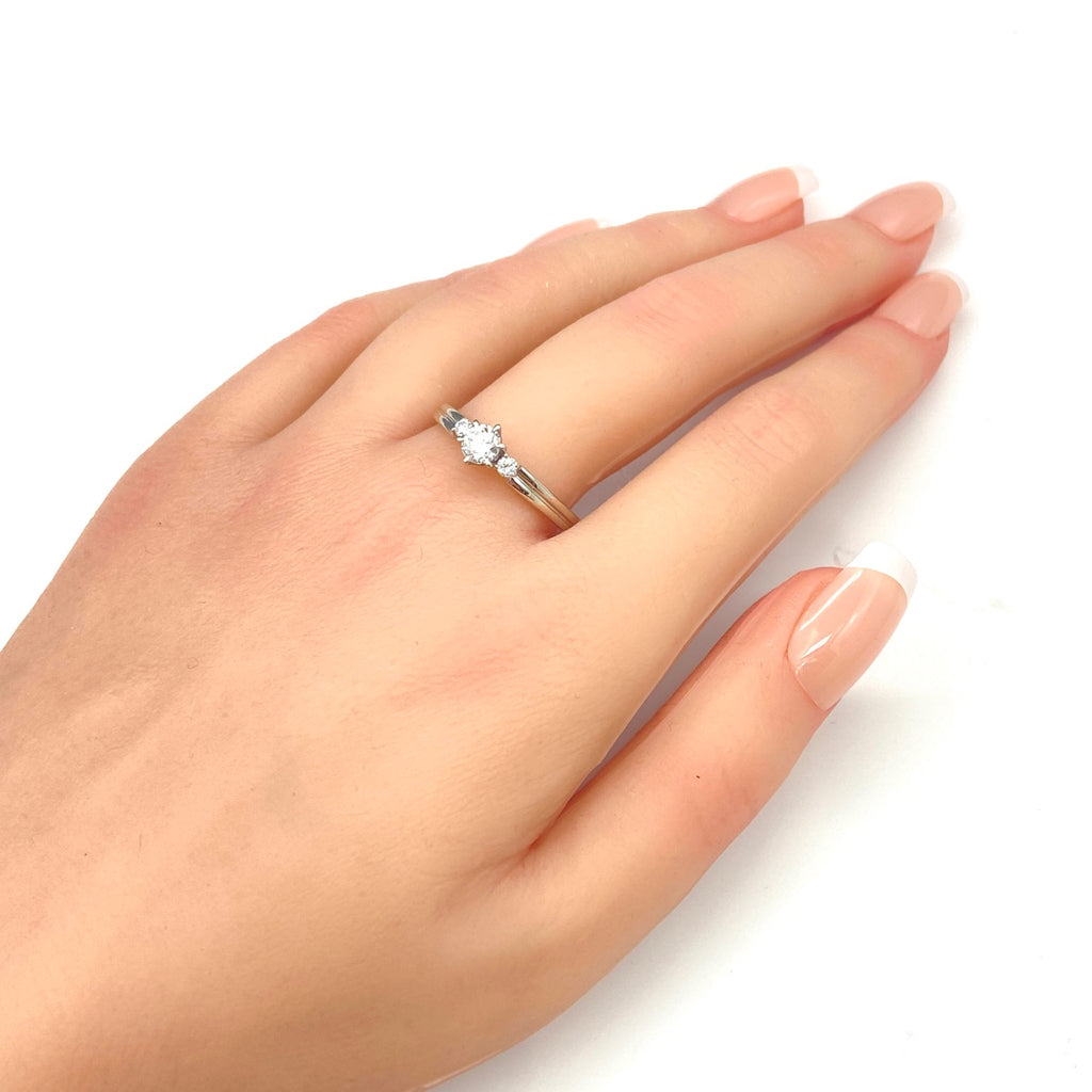 Pt900 ダイヤモンド リング プラチナ 22号 0.35ct メンズ 中古 nbjwl