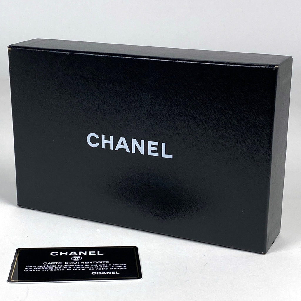 シャネル ココマーク 二つ折り 長財布 カメリア 長財布 レザー ブラック レディース 【中古】brbag