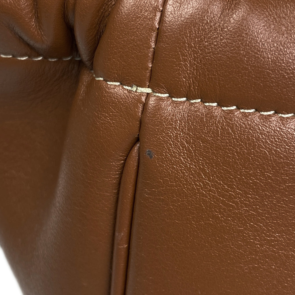 セリーヌ スモール カバ ドローストリング バッグ キュイル トリオンフ 2WAY ショルダーバッグ 巾着型 ハンドバッグ レザー ブラウン レディース 【中古】brbag