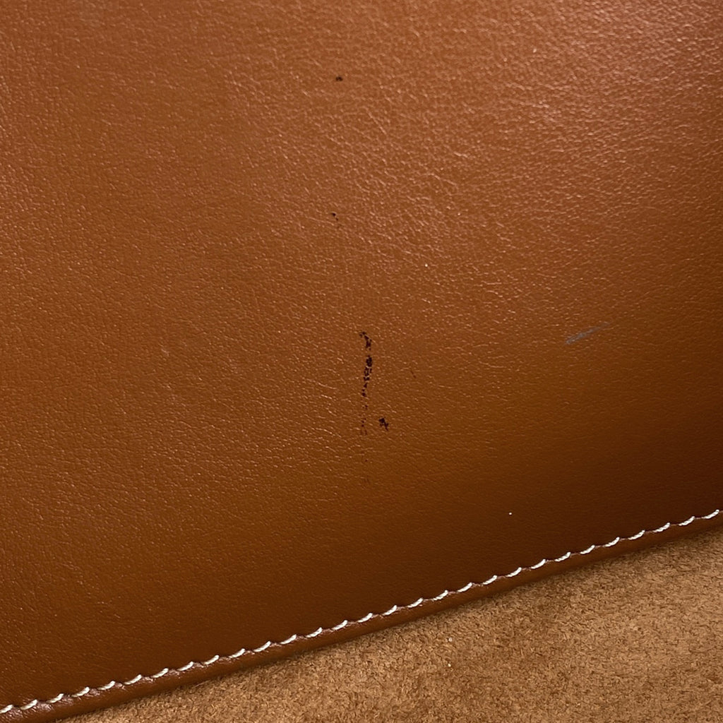 セリーヌ スモール カバ ドローストリング バッグ キュイル トリオンフ 2WAY ショルダーバッグ 巾着型 ハンドバッグ レザー ブラウン レディース 【中古】brbag