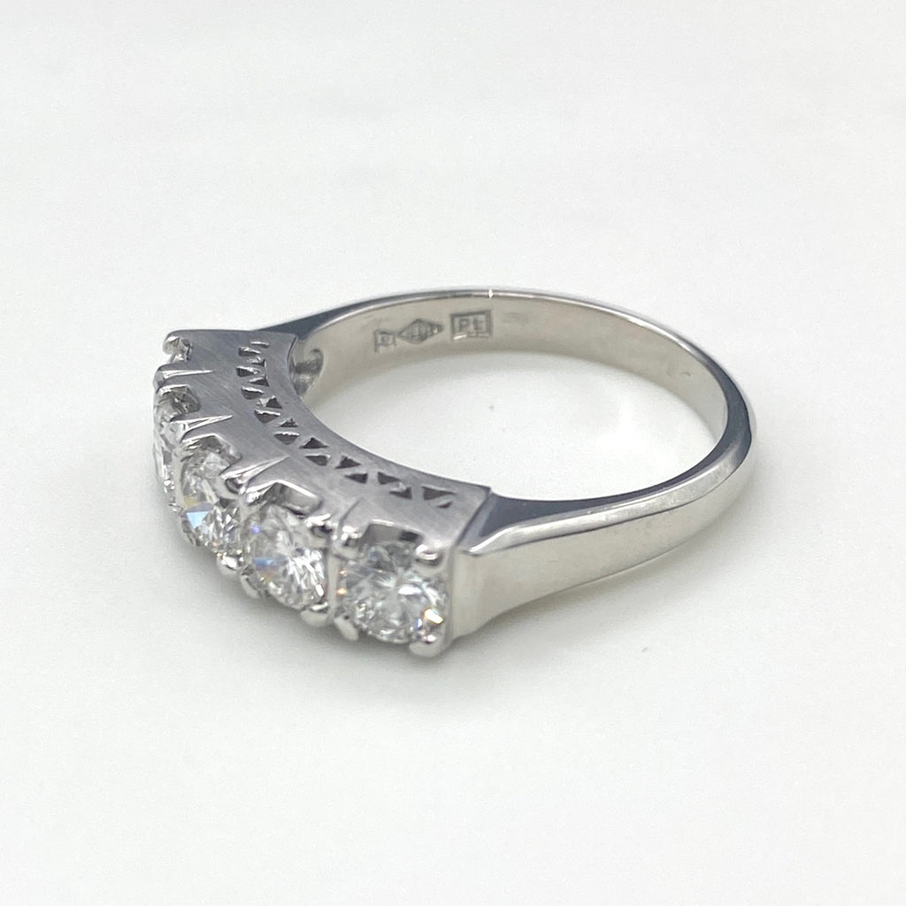 メレダイヤ デザインリング プラチナ 指輪 リング 12号 Pt900 ダイヤモンド レディース 【中古】nbjwl