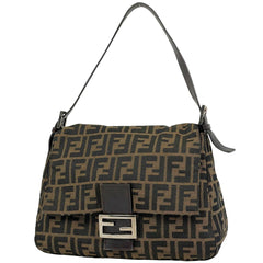 フェンディ ズッカ柄 ショルダーバッグ マンマバケット ワンショルダー ハンドバッグ ショルダーバッグ キャンバス ブラウン 26325 レディース 【中古】brbag
