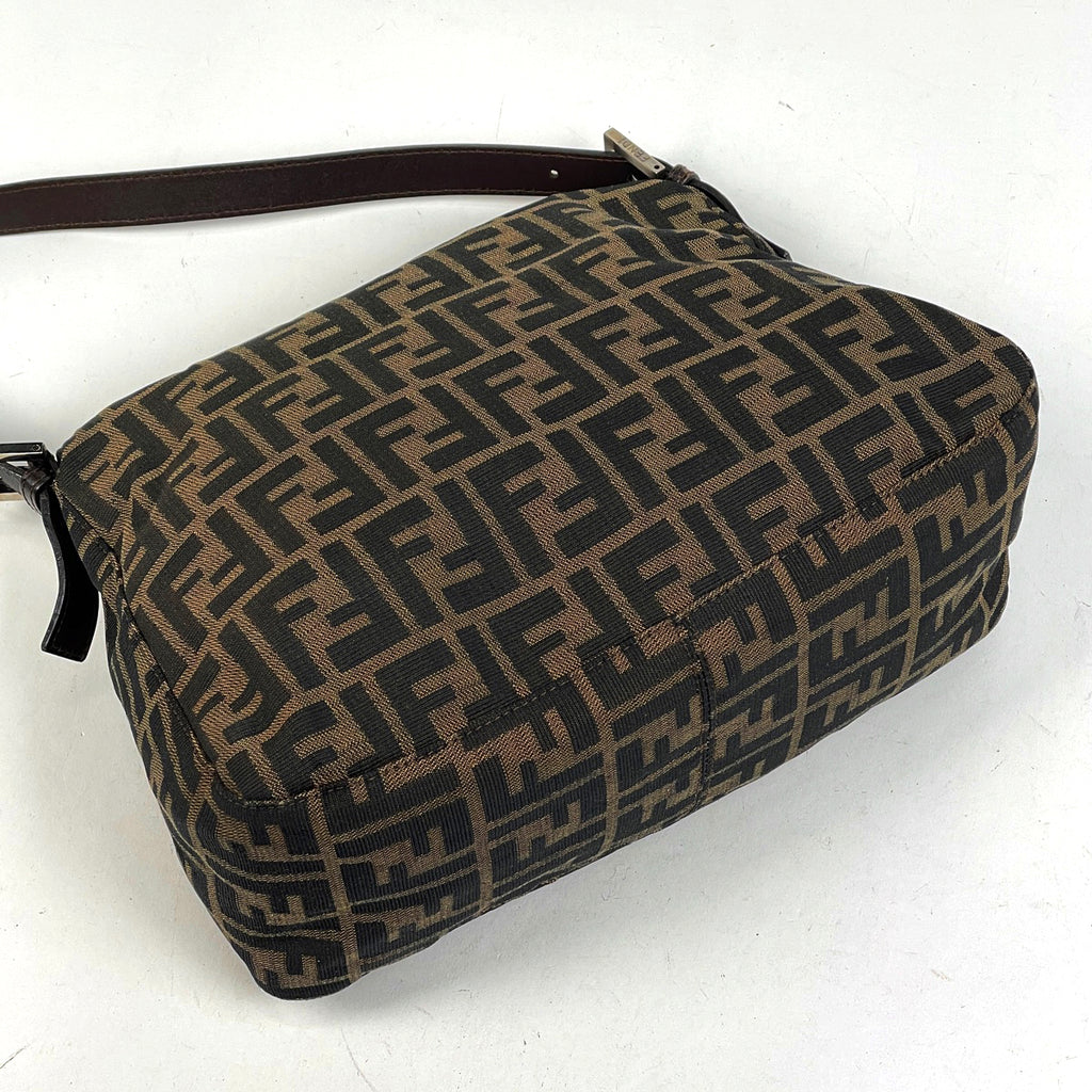 フェンディ ズッカ柄 ショルダーバッグ マンマバケット ワンショルダー ハンドバッグ ショルダーバッグ キャンバス ブラウン 26325 レディース 【中古】brbag