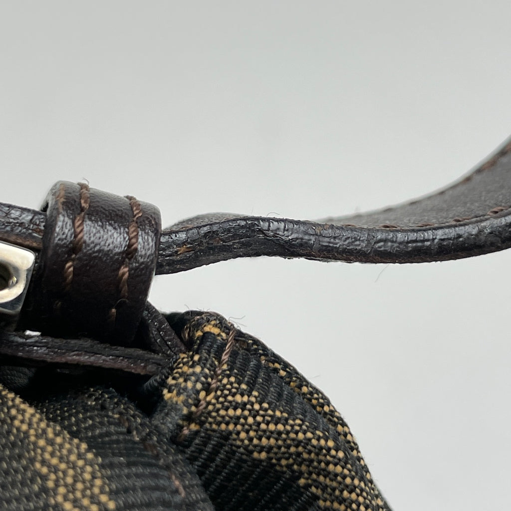 フェンディ ズッカ柄 ショルダーバッグ マンマバケット ワンショルダー ハンドバッグ ショルダーバッグ キャンバス ブラウン 26325 レディース 【中古】brbag