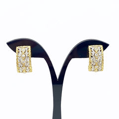 ポンテヴェキオ メレダイヤ デザインイヤリング YG イエローゴールド イヤリング K18 ダイヤモンド レディース 【中古】brjwl